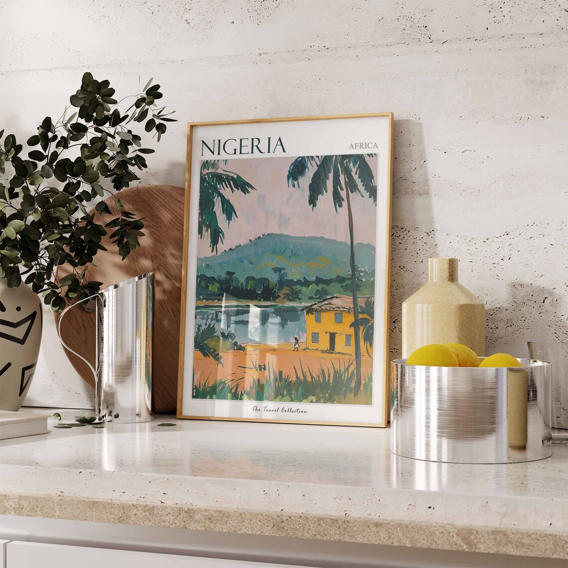 Nigeria Poster Nigeria Travel Print Nigerian Travel Poster African Decor Tropical Decor Botanical Art African Art Nigerian Gift - Image 3