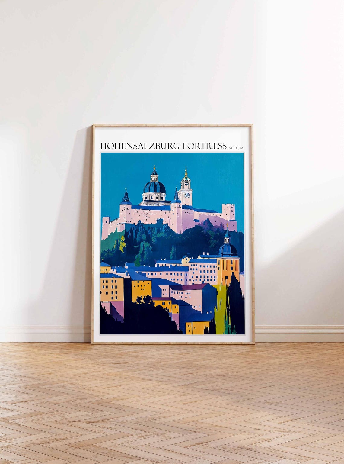 Hohensalzburg Fortress Poster Hohensalzburg Fortress Travel Print Austria Travel Print Europe Travel Poster European Wall Art - Image 2