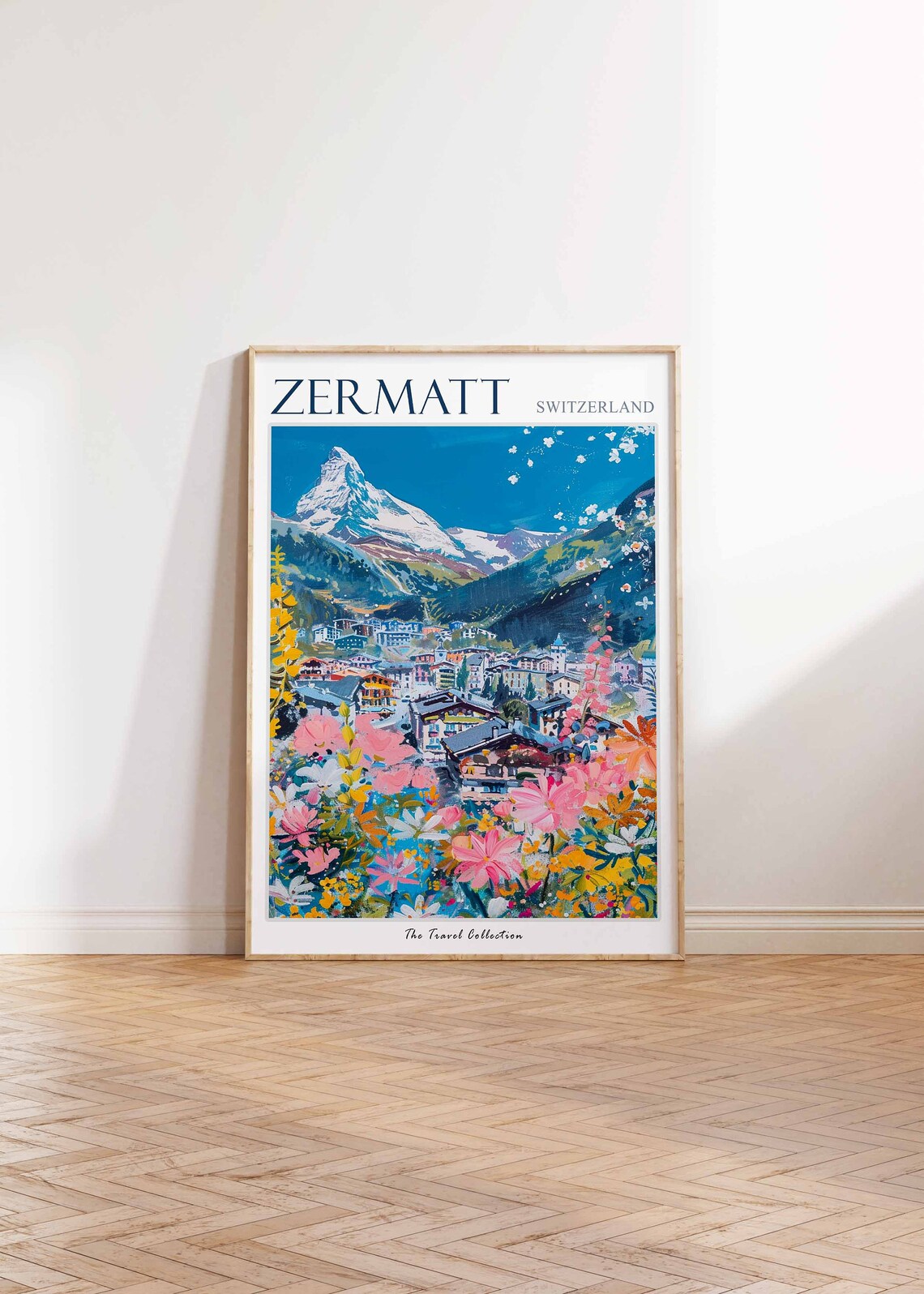 Zermatt Switzerland Matterhorn Peak Wildflower Village Travel Poster - Image 3