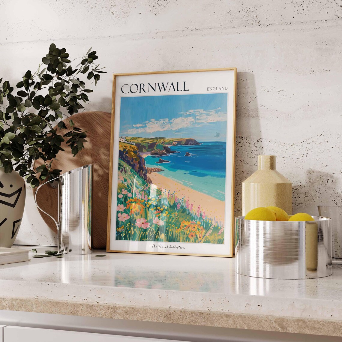 Cornwall England Travel Poster, Travel Art Print - Image 3