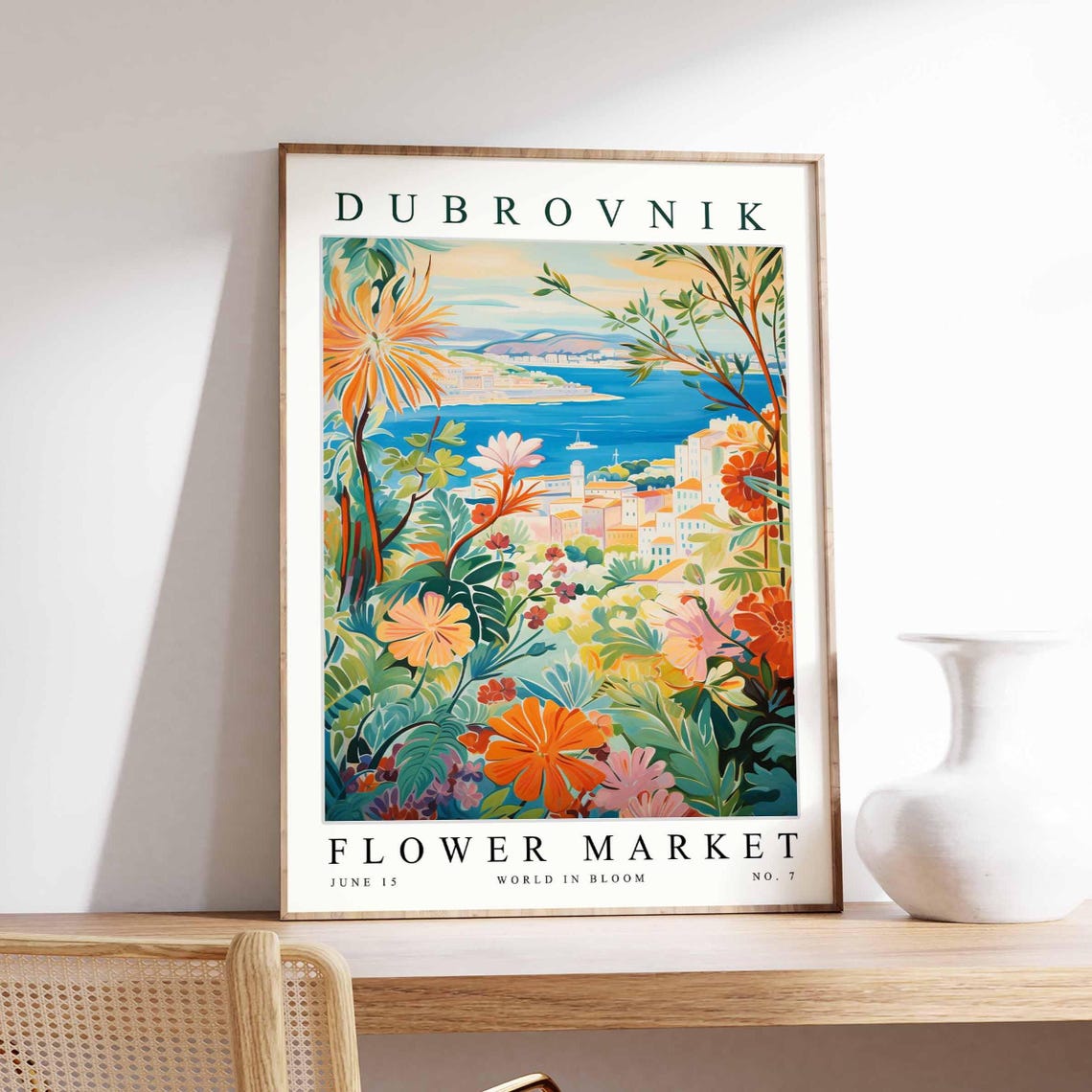 Dubrovnik Flower Market Tropical Jungle Bay Bloom View Poster