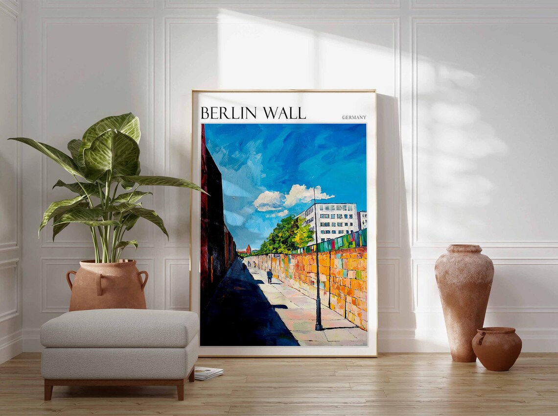 Berlin Wall Poster Germany Travel Print German Decor Europe Travel Poster European Wall Art City Print Berlin Wall Travel Poster - Image 2