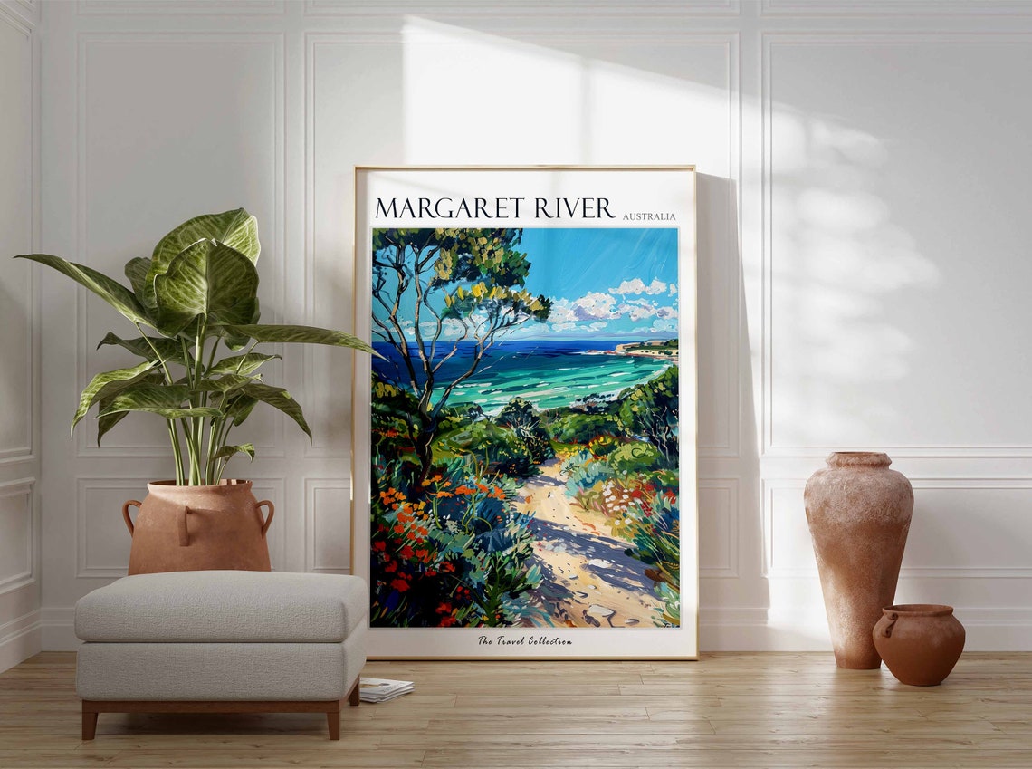 Margaret River Wildflower Coastal Trail Australia Travel Poster - Image 3