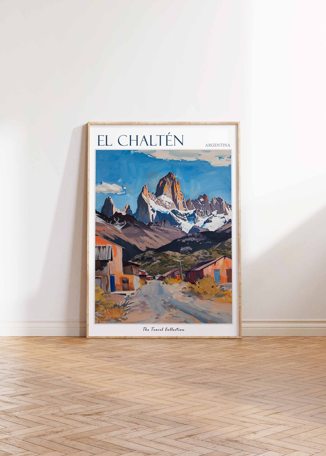 El Chaltén Argentina Retro Fitz Roy Mountain Peaks Village Poster - Image 2