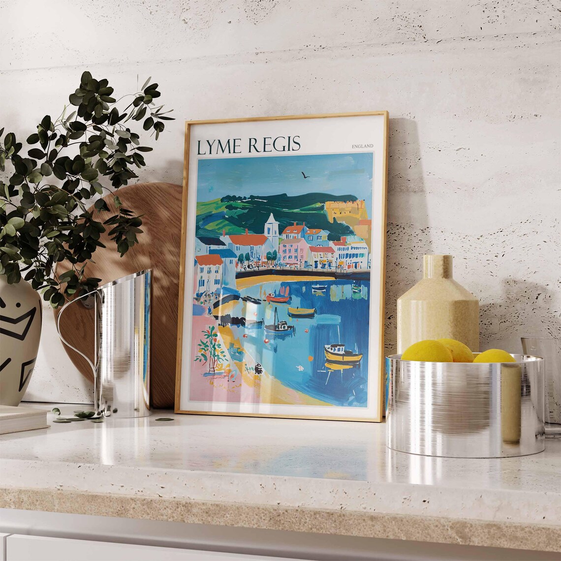 Lyme Regis Travel Poster, Dorset Coastal Decor - Image 2