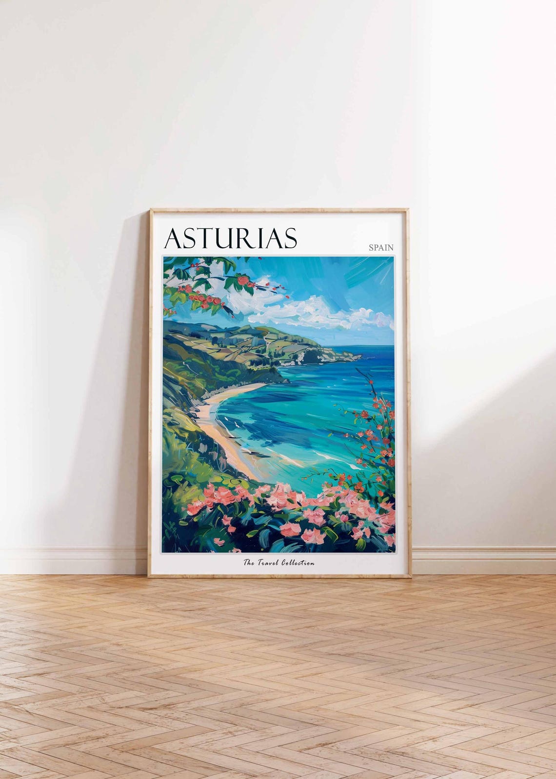Asturias Poster Spain Travel Print Spanish Decor Europe Travel Poster European Wall Art Botanical Print Asturias Travel Poster - Image 2