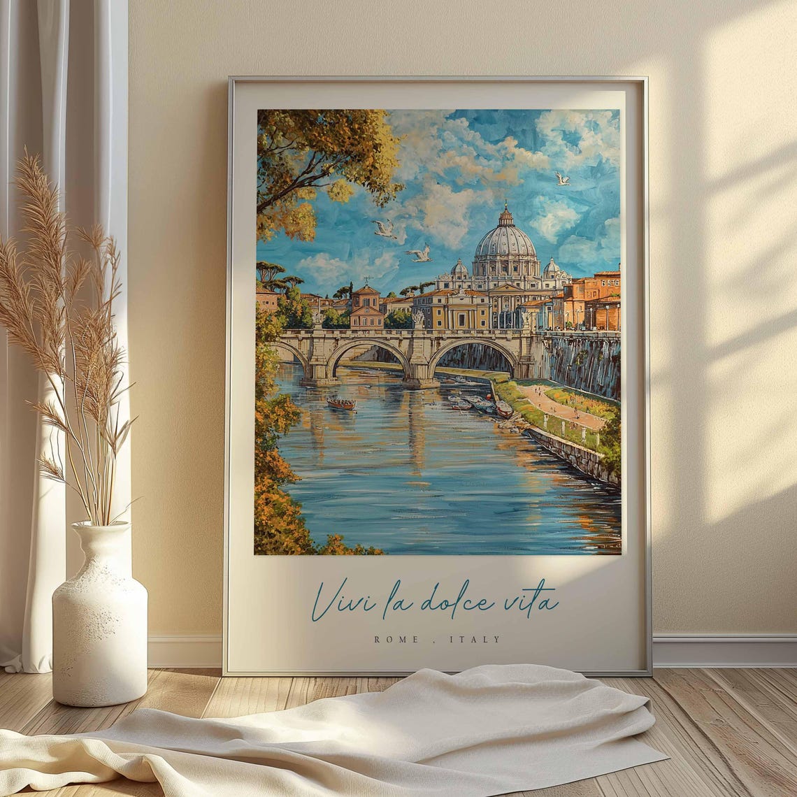 Rome Poster Italian Travel Print Rome Travel Art Rome Wall Art Italy Art Italy Travel Decor Italian Travel Gift - Image 2