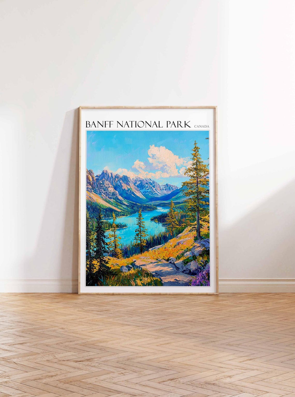 Banff National Park Turquoise Lake Rocky Mountain Pines Poster - Image 3