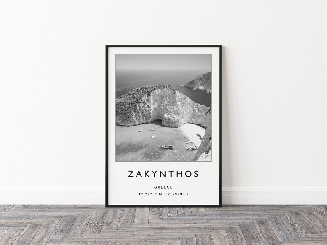 Zakynthos Travel Print Zakynthos Travel Poster Greece Travel Print Beach Travel Poster Sea Travel Art Travel Gift - Image 2