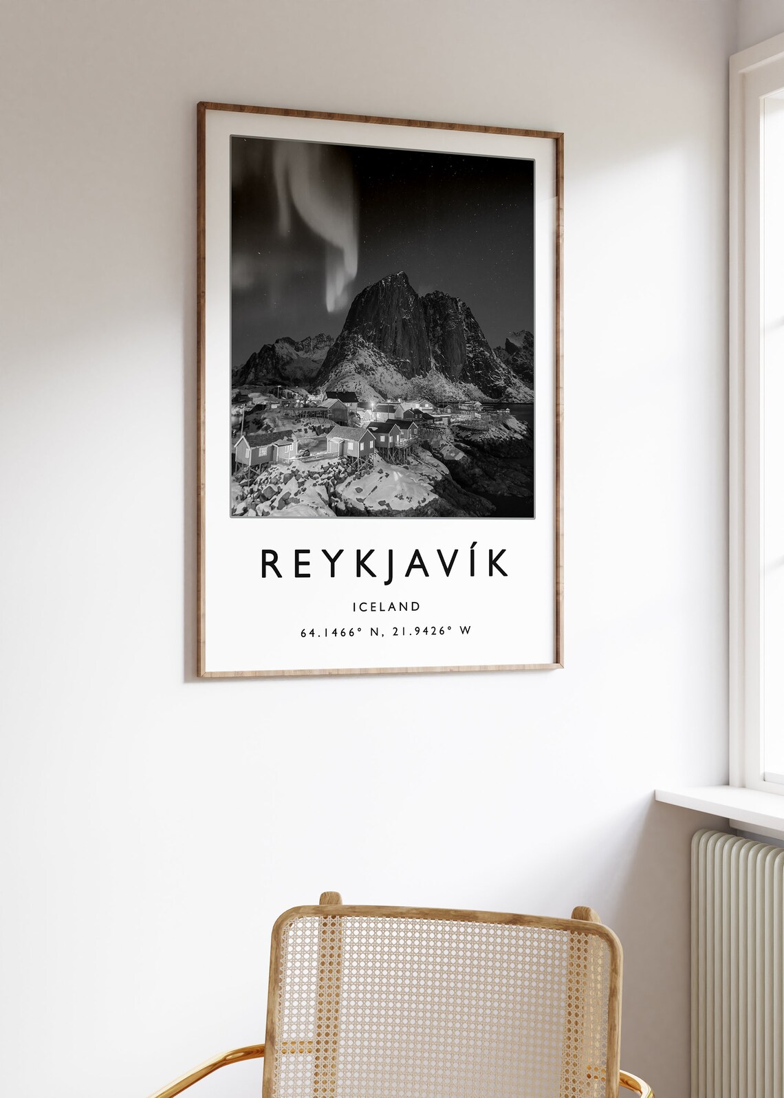 Reykjavik Travel Poster, Minimalist Iceland Travel Art Print - Image 3