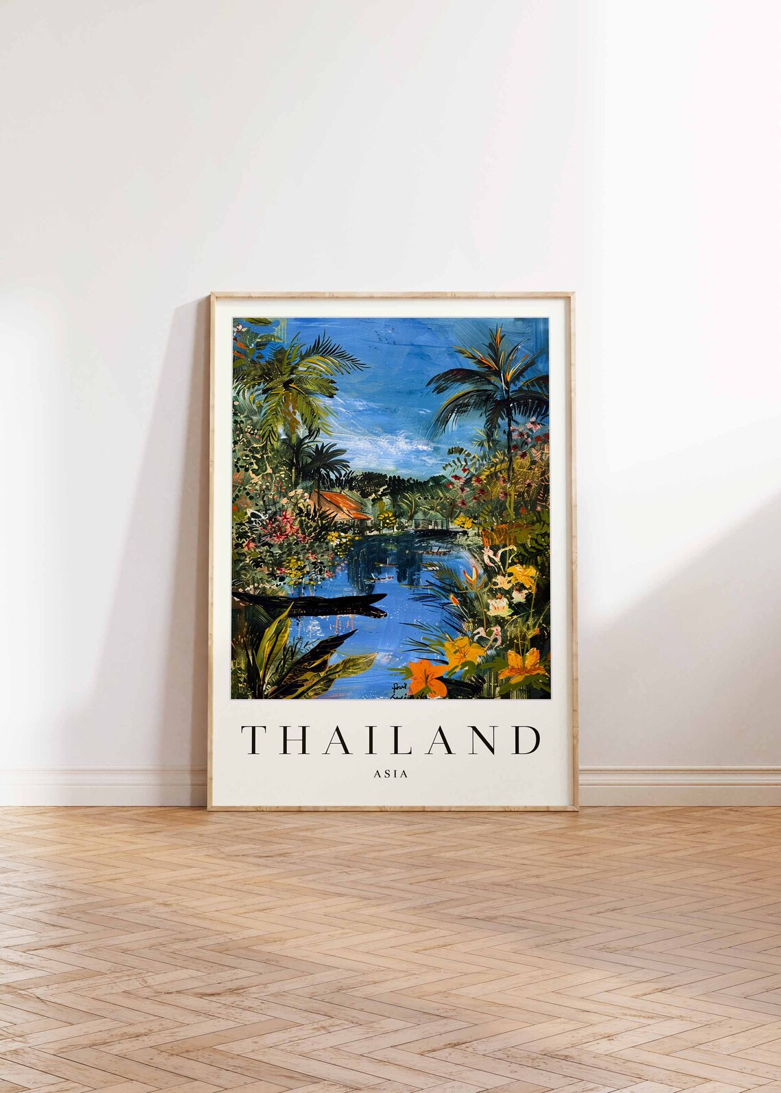 Thailand Poster Thailand Travel Print Asian Wall Art Asia Decor Tropical Decor Sea Print Thailand Gift Thailand Travel Poster - Image 2