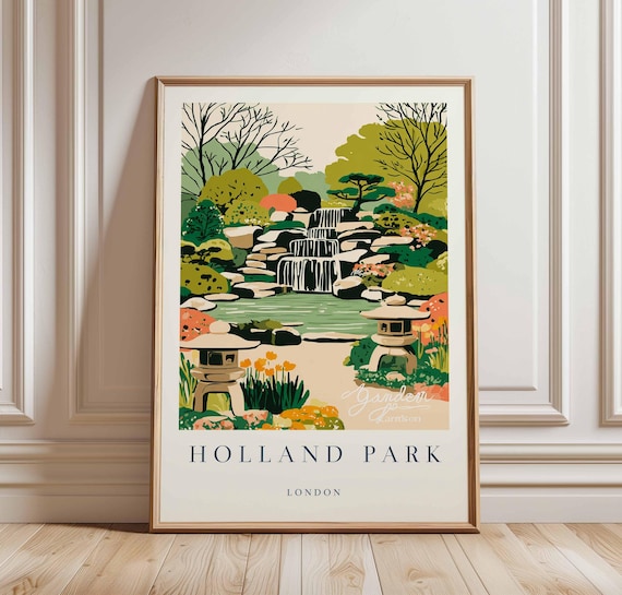 Holland Park London Travel Poster