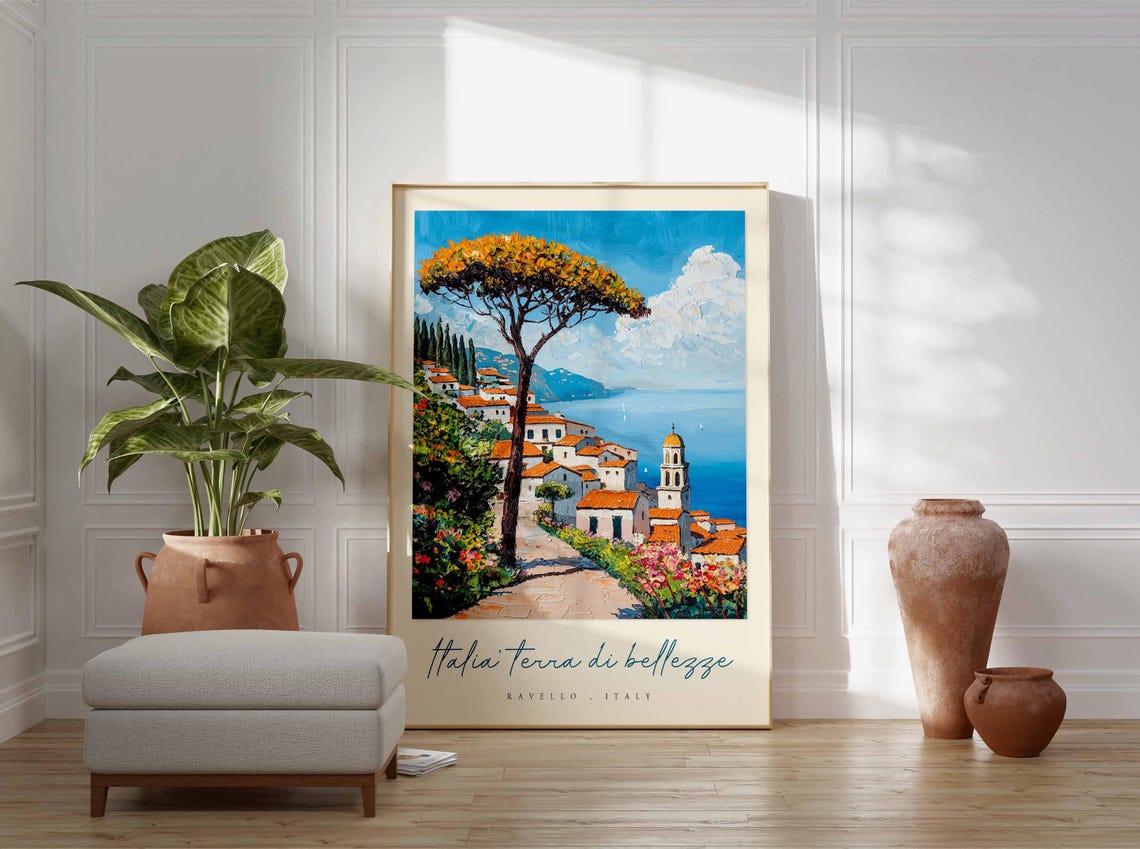Ravello Poster Italian Travel Print Ravello Travel Art Ravello Wall Art Italy Art Italy Travel Decor Italian Travel Gift - Image 3