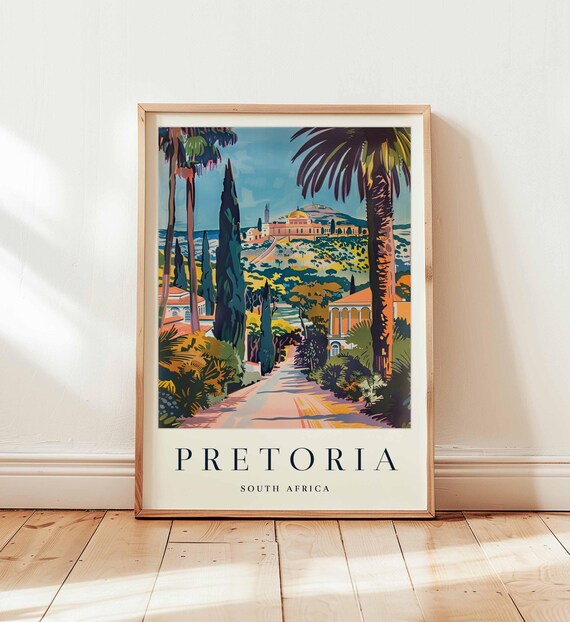 Pretoria South Africa Union Buildings Hill City Travel Poster