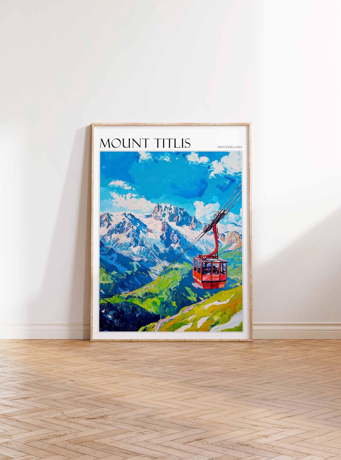Mount Titlis Poster Mount Titlis Travel Print Swiss Decor Europe Travel Poster European Wall Art Switzerland Wall Art Mountain Poster - Image 2
