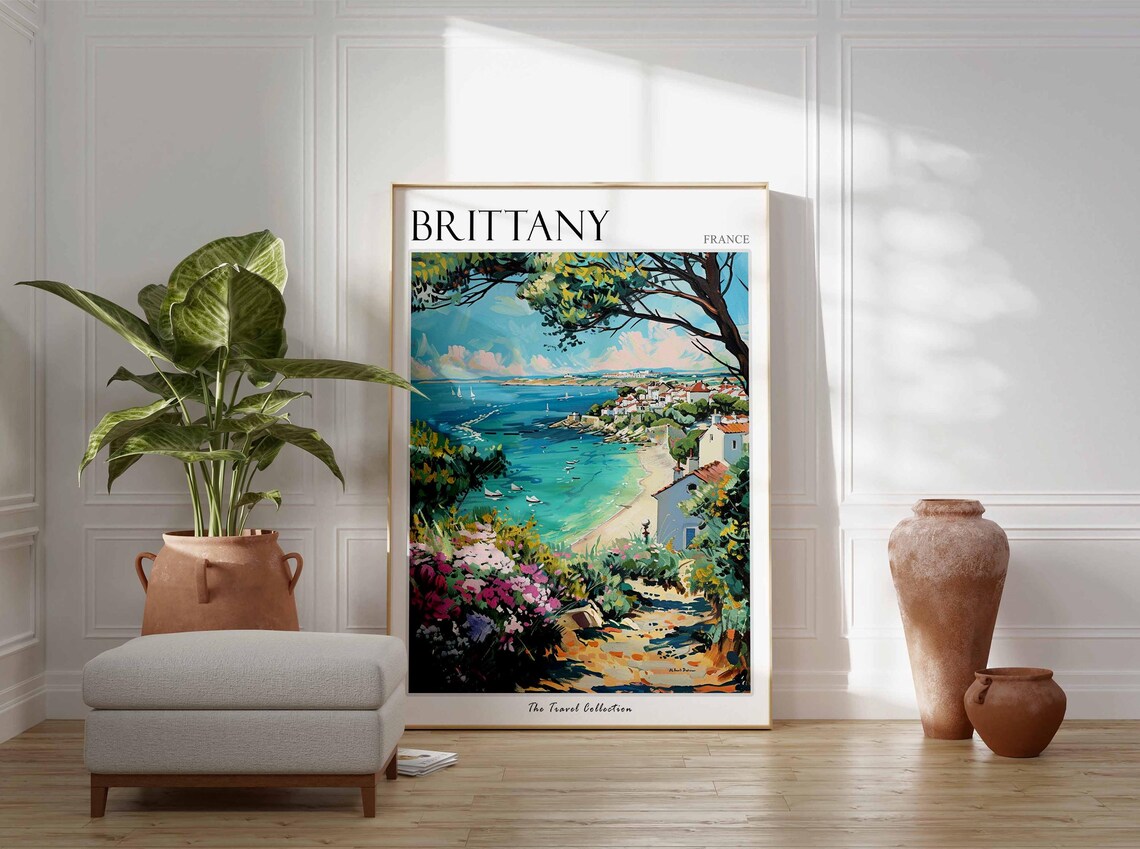 Brittany France Travel Poster, European Wall Art - Image 3