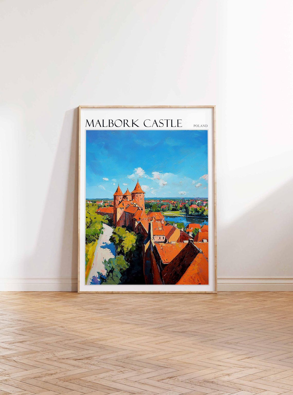 Malbork Castle Poland Aerial Red Towers Brick Fort Art Poster - Image 4