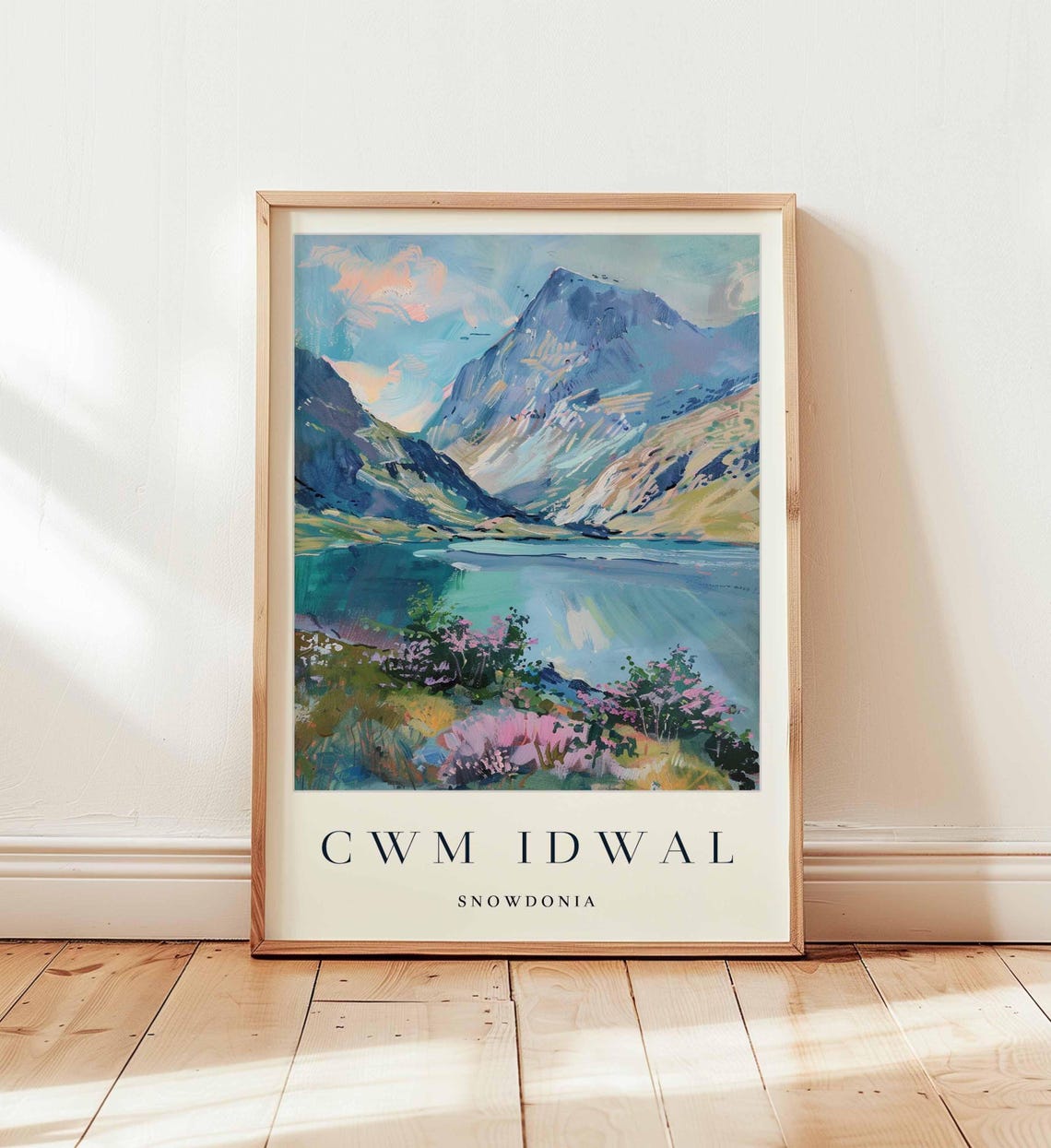 Cwm Idwal Snowdonia Mountain Lake Impressionist Travel Poster