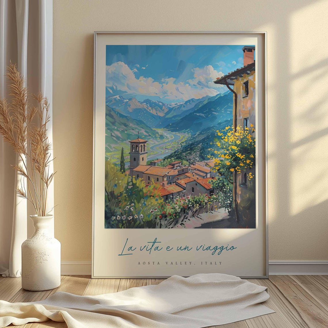 Aosta Valley Poster Aosta Valley Travel Print Aosta Valley Travel Art Aosta Valley Wall Art Italy Art Italy Travel Decor Travel Gift - Image 2