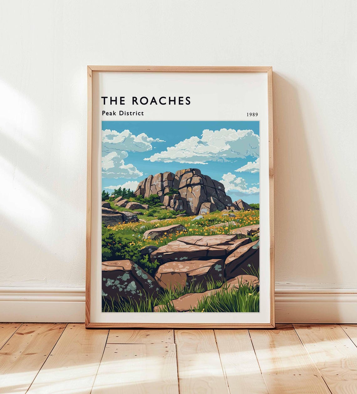 The Roaches Peak District Gritstone Rocks Moorland Landscape Poster