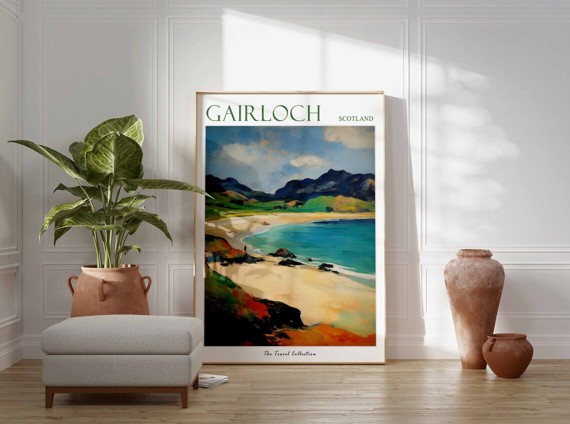 Gairloch Travel Poster, Scottish Coastal Art Print - Image 3