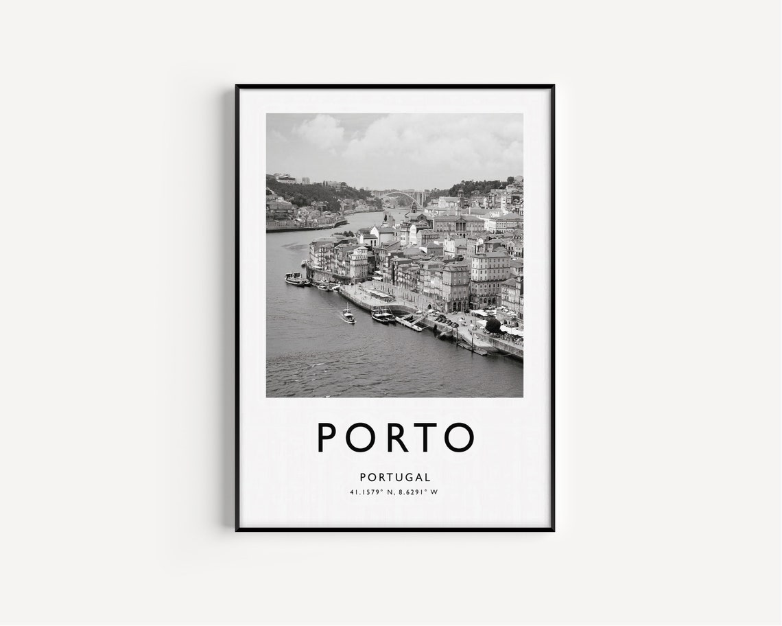 Porto Travel Print Porto Travel Poster Portugal Travel Print Travel Art Travel Decor Black And White Print Photographic Art - Image 2