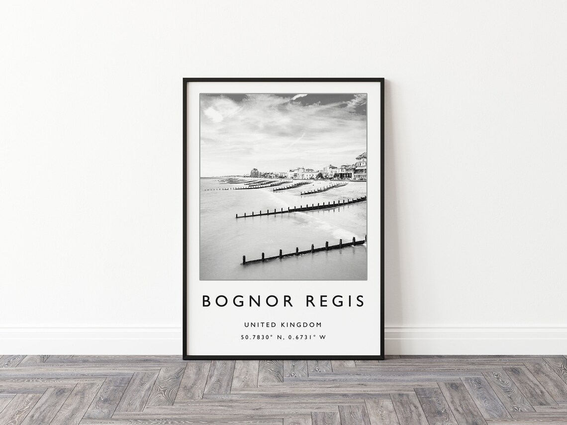 Bognor Regis Black And White Travel Poster - Image 2