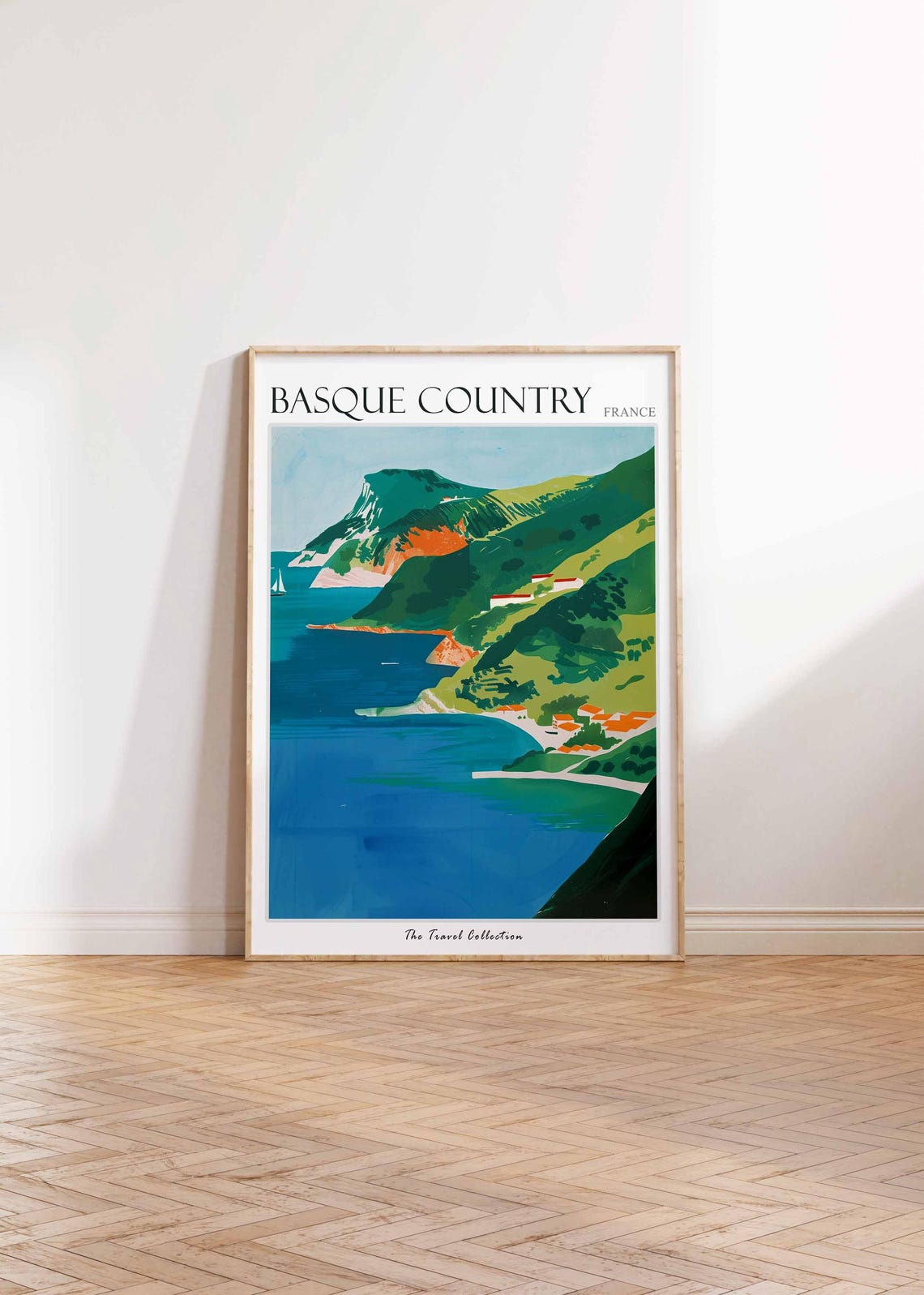 Basque Country Poster France Travel Print French Decor Europe Travel Poster European Wall Art Basque Country Travel Poster - Image 2
