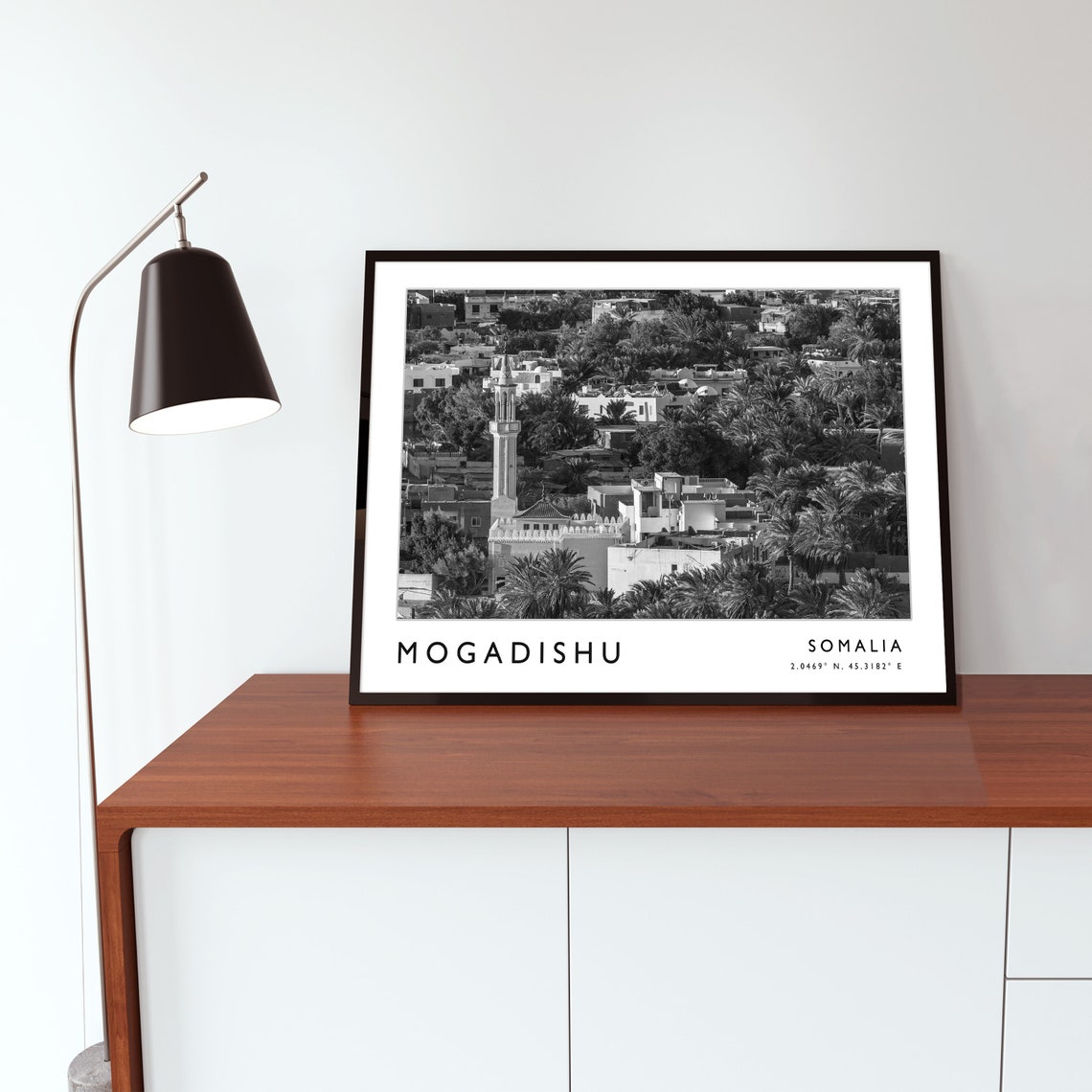 Mogadishu Travel Print Mogadishu Travel Poster Somalia Travel Print Somalia Print Black And White Travel Poster Travel Art Travel Gift - Image 3