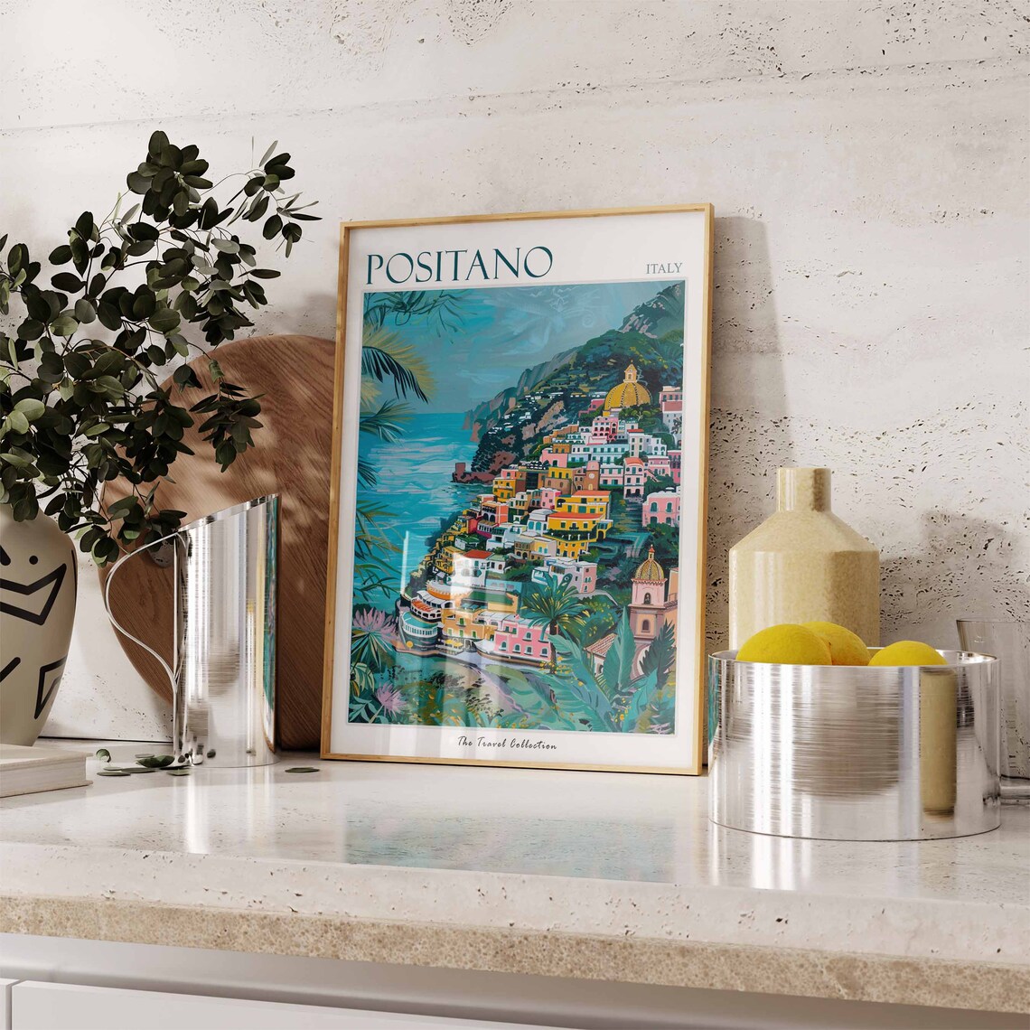 Positano Travel Poster, Tropical Beach Art - Image 2