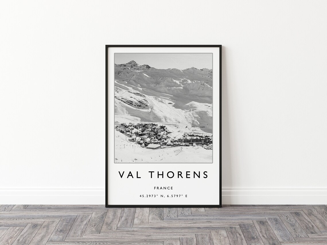 Val Thorens Skiing Travel Poster, France Ski Print - Image 2