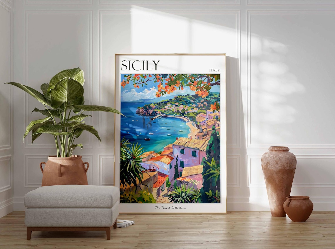 Sicily Travel Poster, Italian Decor Art Print - Image 2