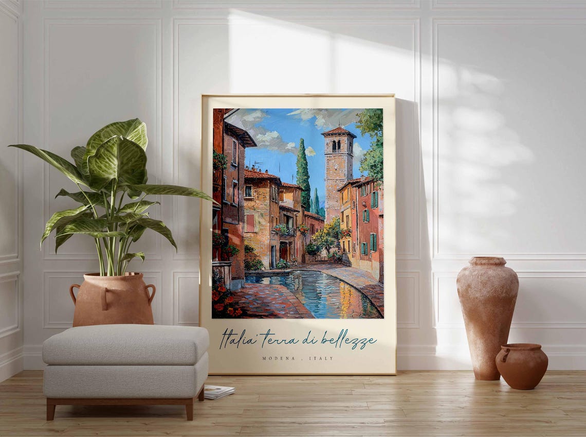 Modena Poster Italian Travel Print Modena Travel Art Modena Wall Art Italy Art Italy Travel Decor Italian Travel Gift - Image 3