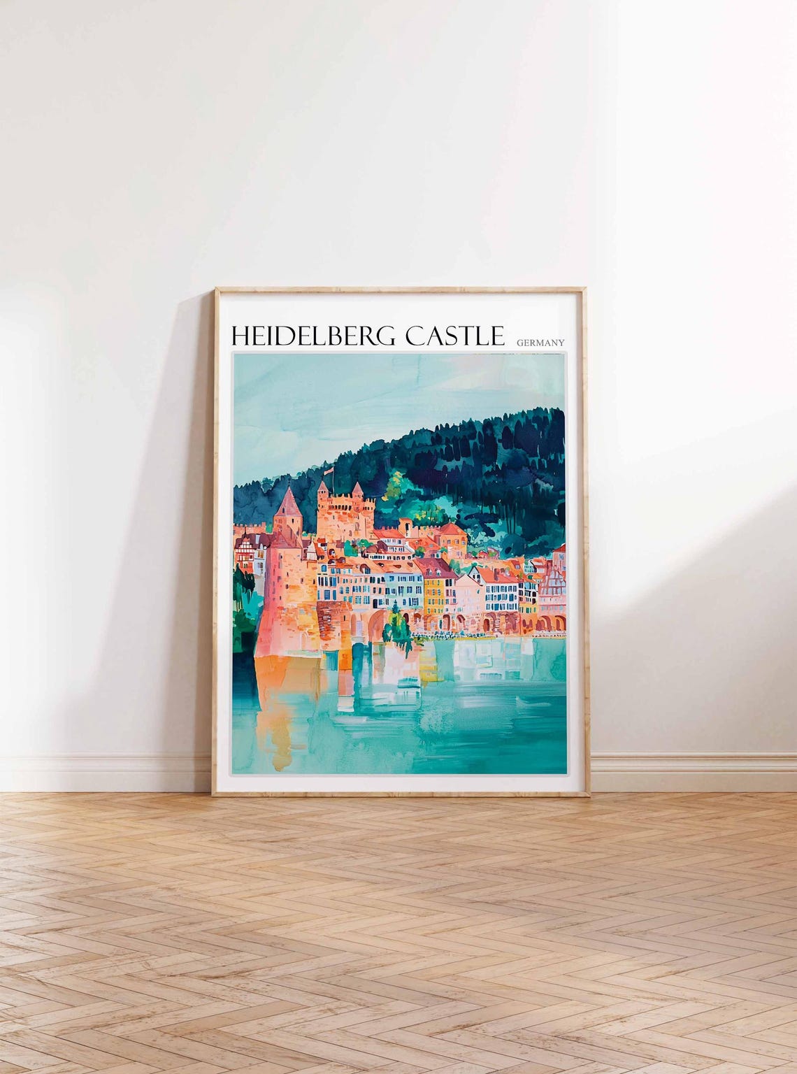 Heidelberg Castle Poster Heidelberg Castle Travel Print German Travel Poster German City Art City Print Travel Poster Travel Wall Art - Image 3