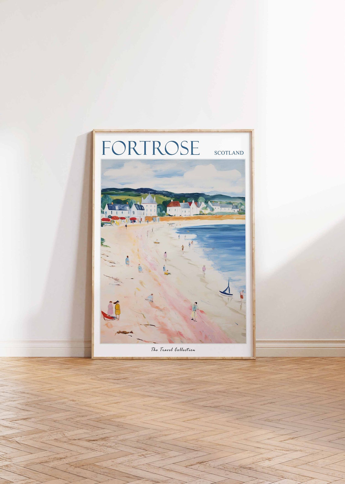 Fortrose Scotland Sandy Beach Village Seaside Travel Art Poster - Image 2