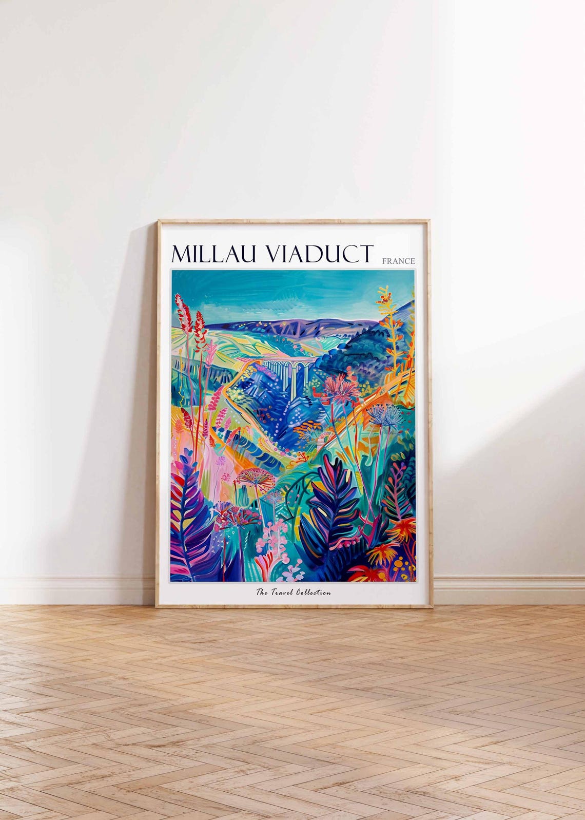 Viaduc De Millau Poster France Travel Print French Decor Europe Travel Poster European Wall Art Viaduc De Millau Travel Poster - Image 2