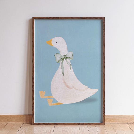 Silly Goose, Coquette Bow Tie Nursery Decor Print