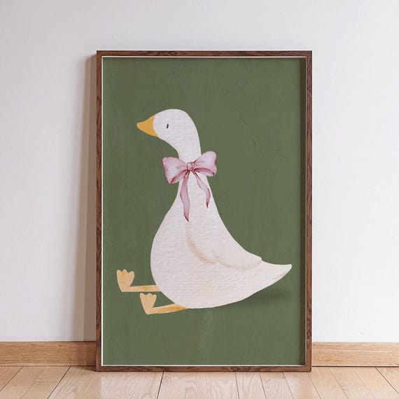 Silly Goose Nursery Decor Art Print