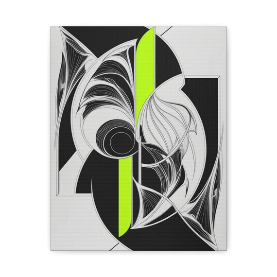 Abstract Line Art Matte Canvas Print Modern Home Decor