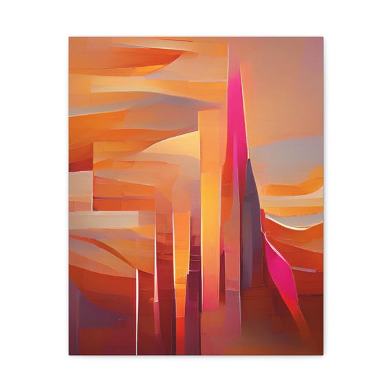 Abstract Orange Canvas Wall Art Modern Home Decor 125