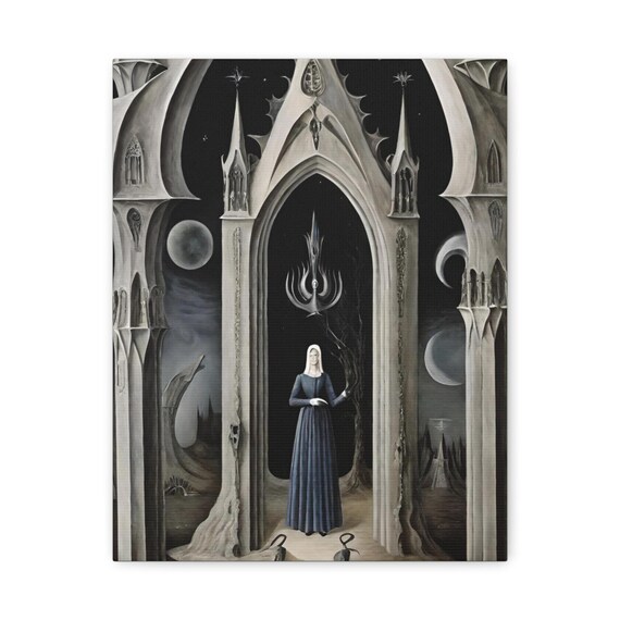 Gothic Woman Canvas Art Print Fantasy Home Decor