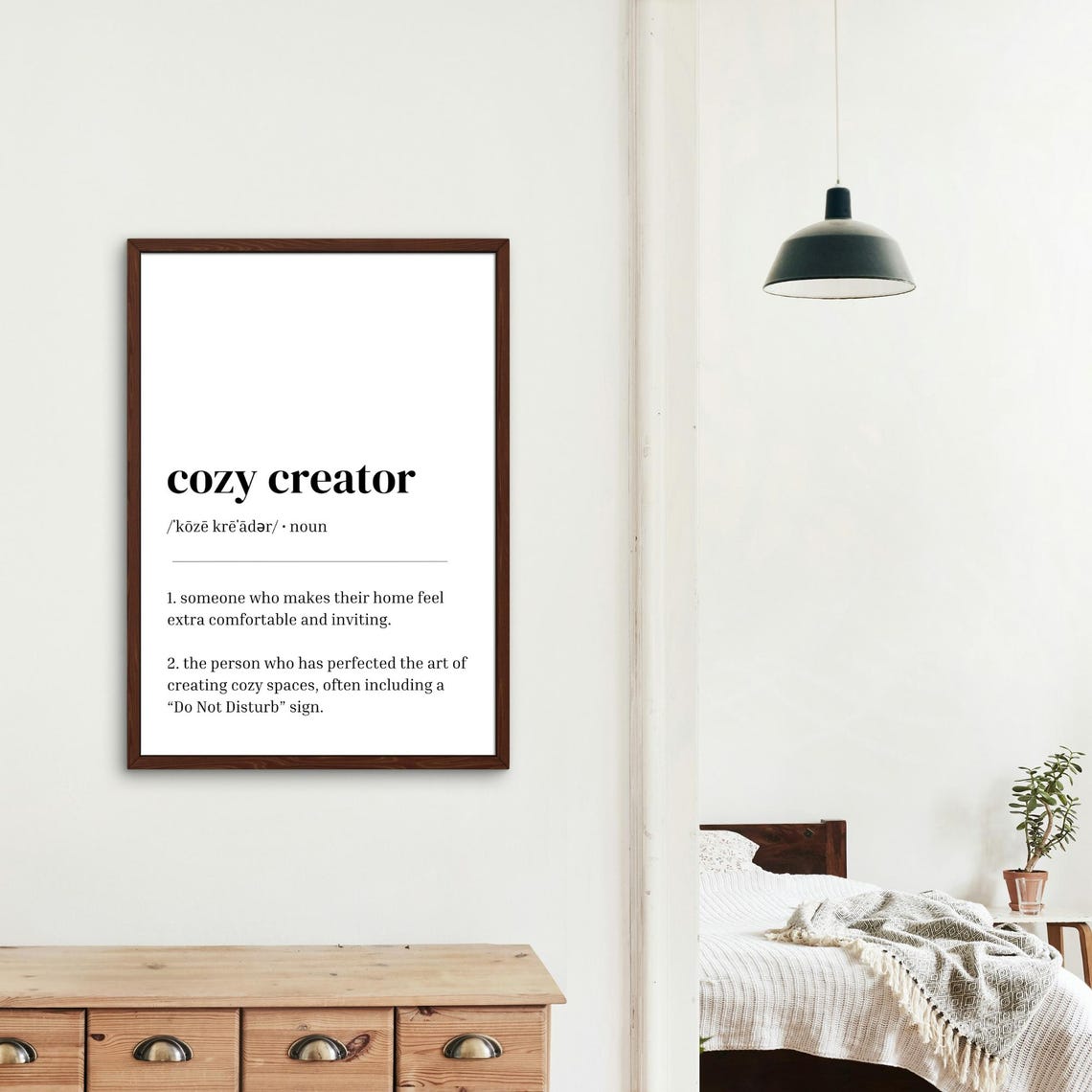 Cozy Creator Definition Minimalist Funny Home Decor Dictionary Poster - Image 2