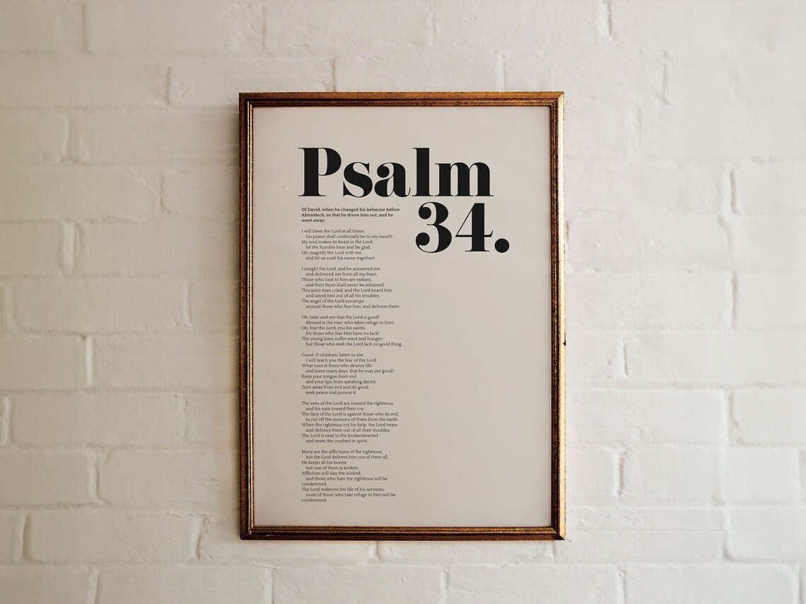 Psalm 34 Taste And See Bible Verse Wall Art Print - Image 6