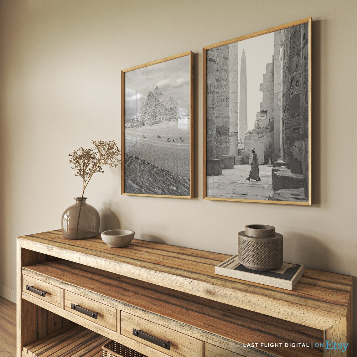 Egypt Poster, Cairo and Giza Pyramids Travel Poster - Image 4