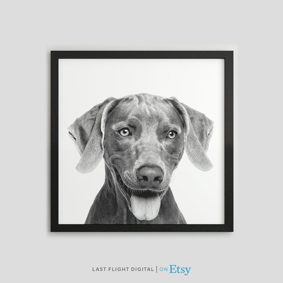 Dog Print Weimaraner Dog Poster Puppy Print Puppy Poster Kids Room Nursery Room Black White Photo Weimaraner Print Dog Portrait