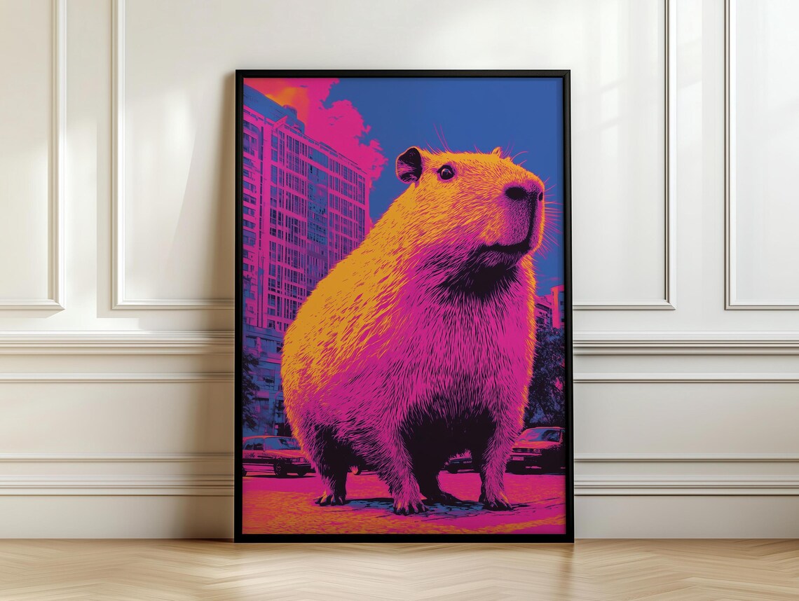 Capybara Cute Animal Nursery Wildlife Art Print - Image 7