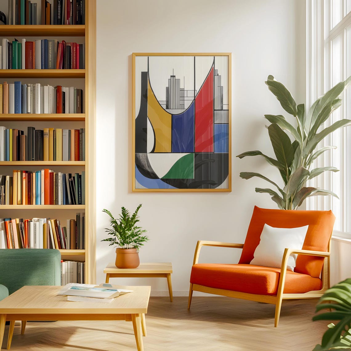 Geometric Colors Abstract Wall Hanging Masculine Wall Art Art Hyperbeast Decor Over Bed Wall Art - Image 3