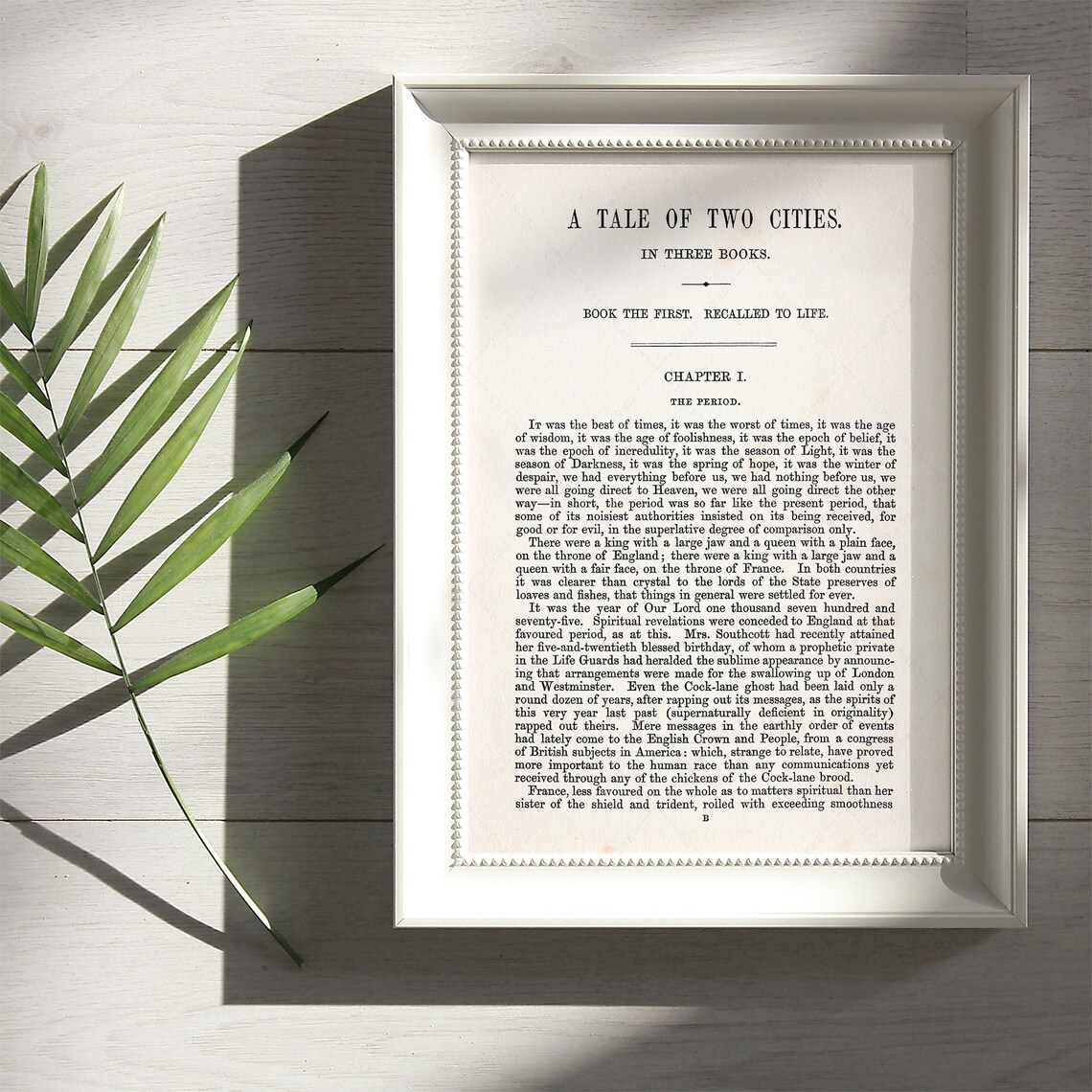 A Tale of Two Cities Charles Dickens First Page Classic Literature Poster - Image 3