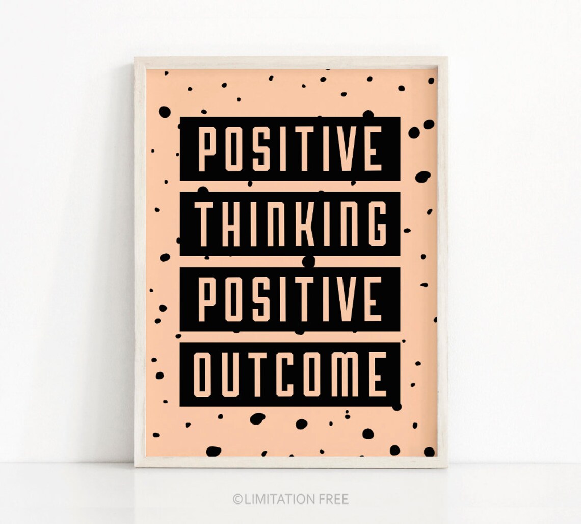 Inspirational Quote Typography Poster, Peach Print