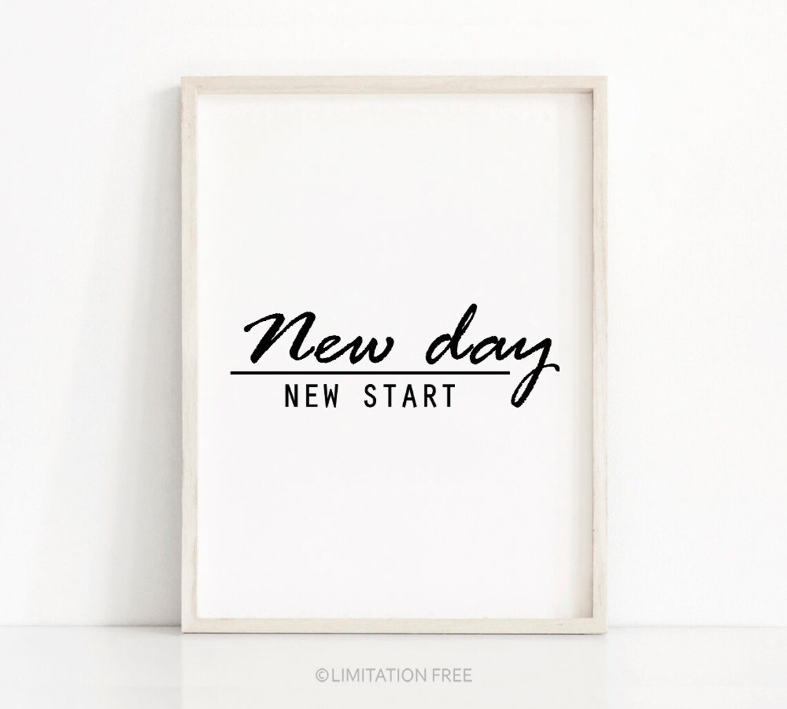 Inspirational Typography Quote Art Print, Black White